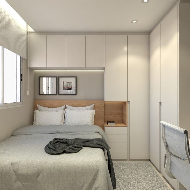 Quarto planejado em tons claros